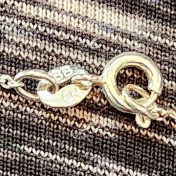 Vintage IBB Cubic Zirconia Sterling Silver Flower Necklace - Picture 7 of 7